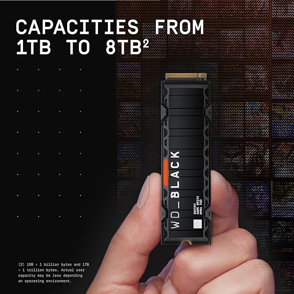 Sandisk WD_BLACK 2TB SN850X NVMe Internal Gaming SSD with Heatsink for Playstation 5 Gen4 PCIe M2 2280 Up to 7300 MBs WDS200T2XHE - View 6 of 9