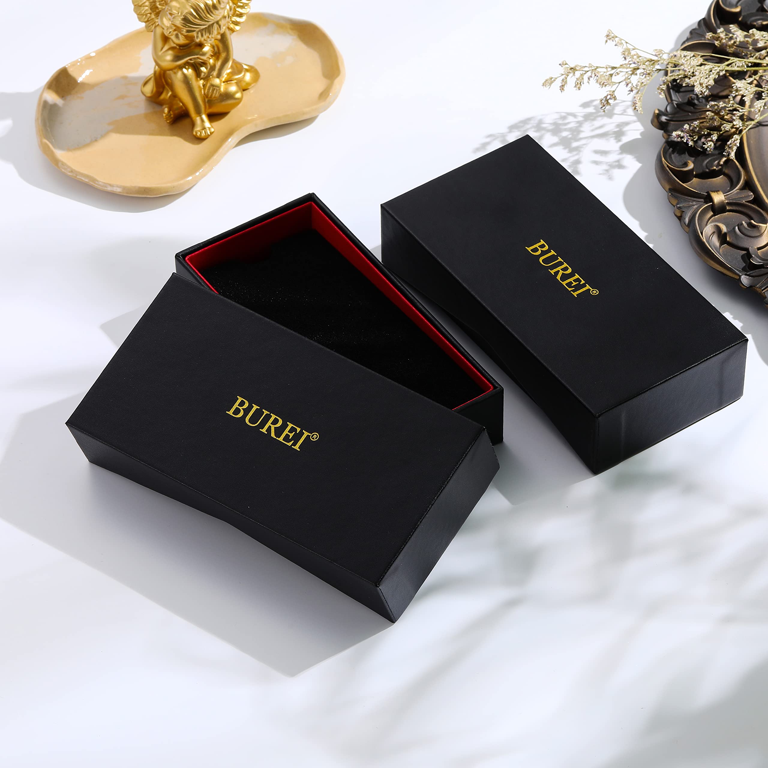 BUREI Men's Slim Minimalist Stainless Steel Quartz Watch with Japanese Movement 44mm Large Case - View 8 of 8