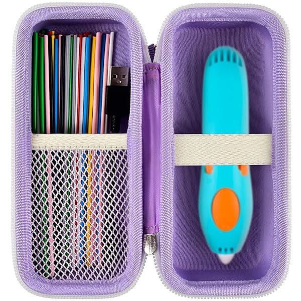 GWCASE GWCASE 3D Pen Case for 3Doodler Start Essentials Hard EVA with Elastic Strap Purple