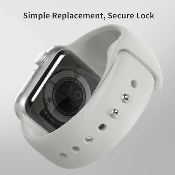 Sinjimoru Sinjimoru Dark Green Silicone Apple Watch Band for Men - Compatible with 38mm to 49mm Models - View 7 of 8