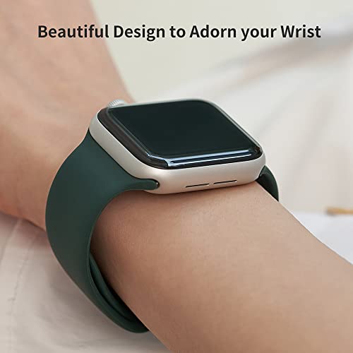 Sinjimoru Sinjimoru Silicone Apple Watch Band for Men - Fits 38mm to 49mm, Perfect for Large Wrists, Stylish Black Design - View 9 of 9