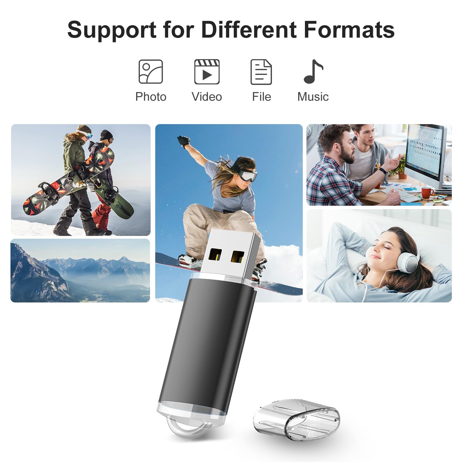 RAOYI 50 Pack 1GB USB Flash Drive USB 2.0 Memory Stick Bulk Thumb Drive Jump Drive Blue - View 4 of 7