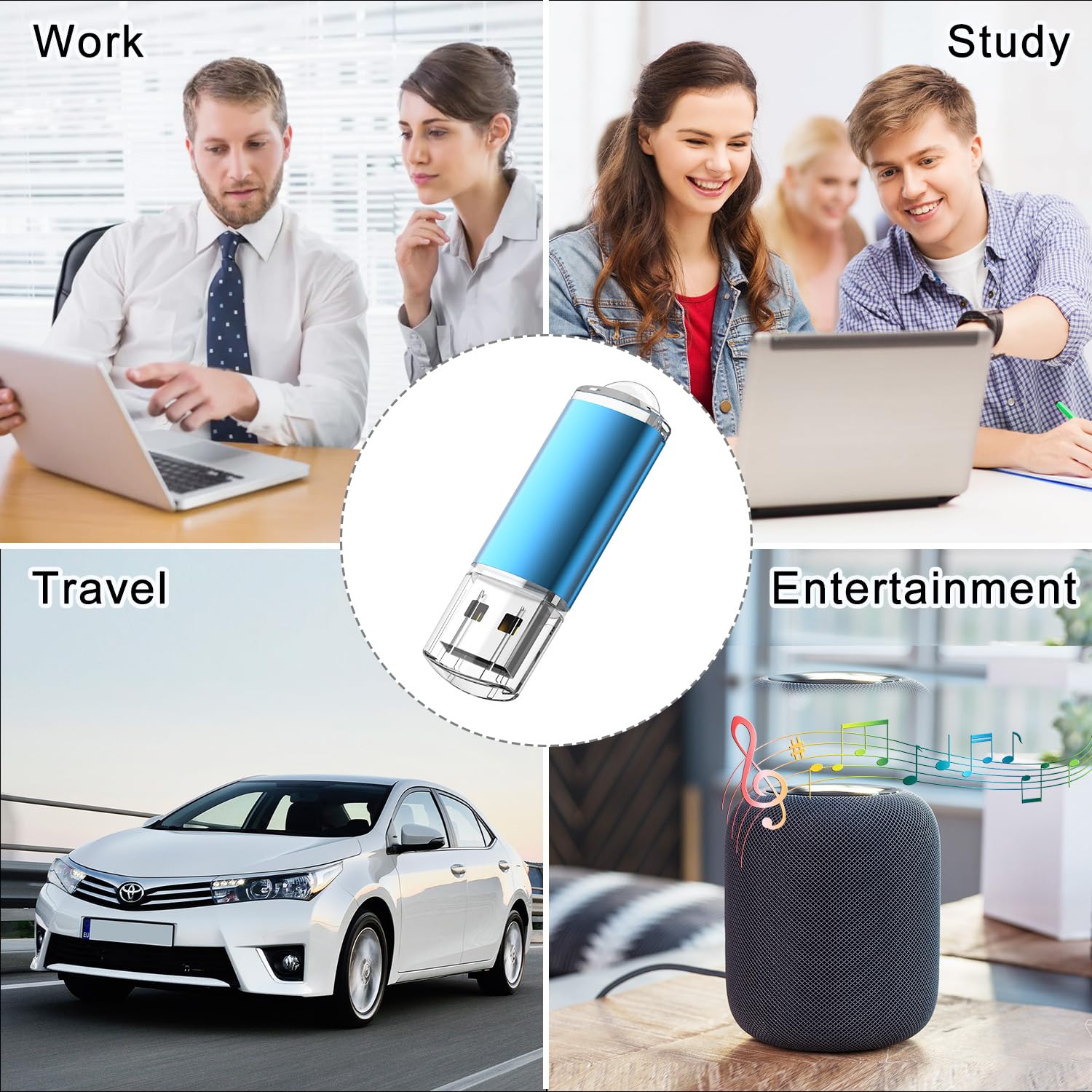 RAOYI 50 Pack 1GB USB Flash Drive USB 2.0 Memory Stick Bulk Thumb Drive Jump Drive Blue - View 7 of 7