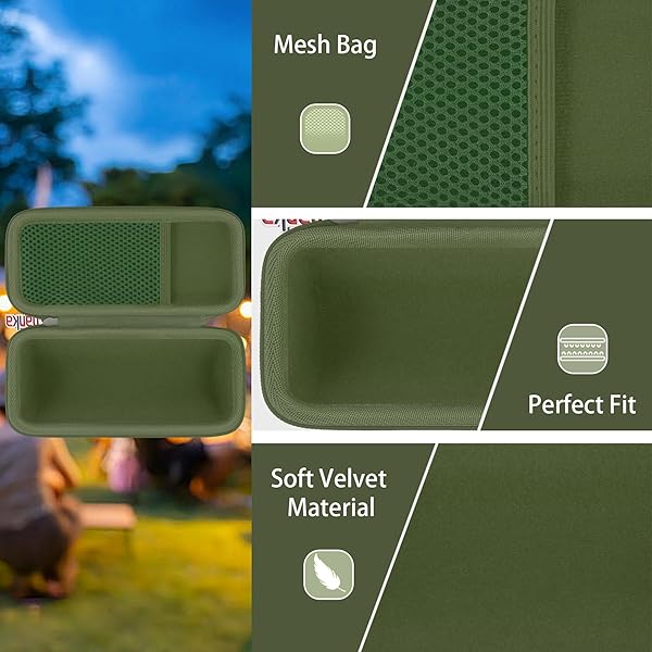 khanka Khanka Hard Travel Case for Sonos Roam Roam 2 Roam SL Portable Bluetooth Speaker Green - View 8 of 11