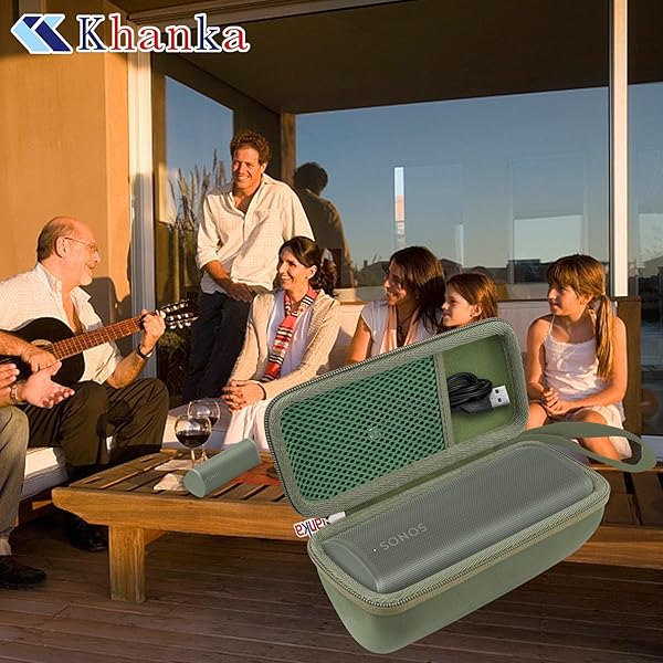 khanka Khanka Hard Travel Case for Sonos Roam Roam 2 Roam SL Portable Bluetooth Speaker Green - View 10 of 11