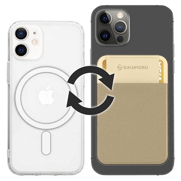 Sinjimoru Sinjimoru Magnetic Card Holder for iPhone 16-12 | Privacy Cover & Stick-On Wallet - M-Flap Black - View 10 of 11