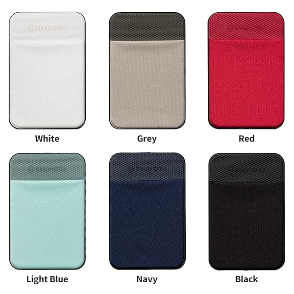 Sinjimoru Sinjimoru MagSafe Wallet: Stretchy Lycra, 2600G Magnetic Strength, Minimalist Design for iPhone 16/15/14/13/12 - M-Basic Navy - View 8 of 10