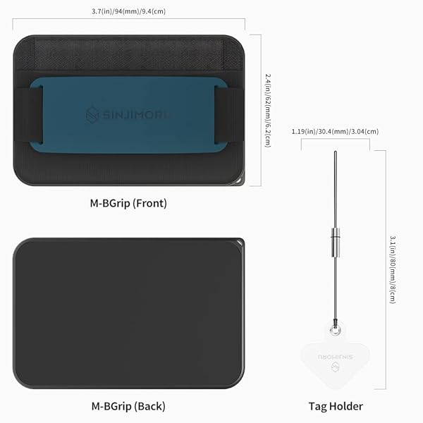 Sinjimoru Sinjimoru 3-in-1 MagSafe Wallet: 2600g Magnetic Phone Grip & Anti-Drop Tag Holder for iPhone 16/15/14/13/12 - Teal - View 8 of 10