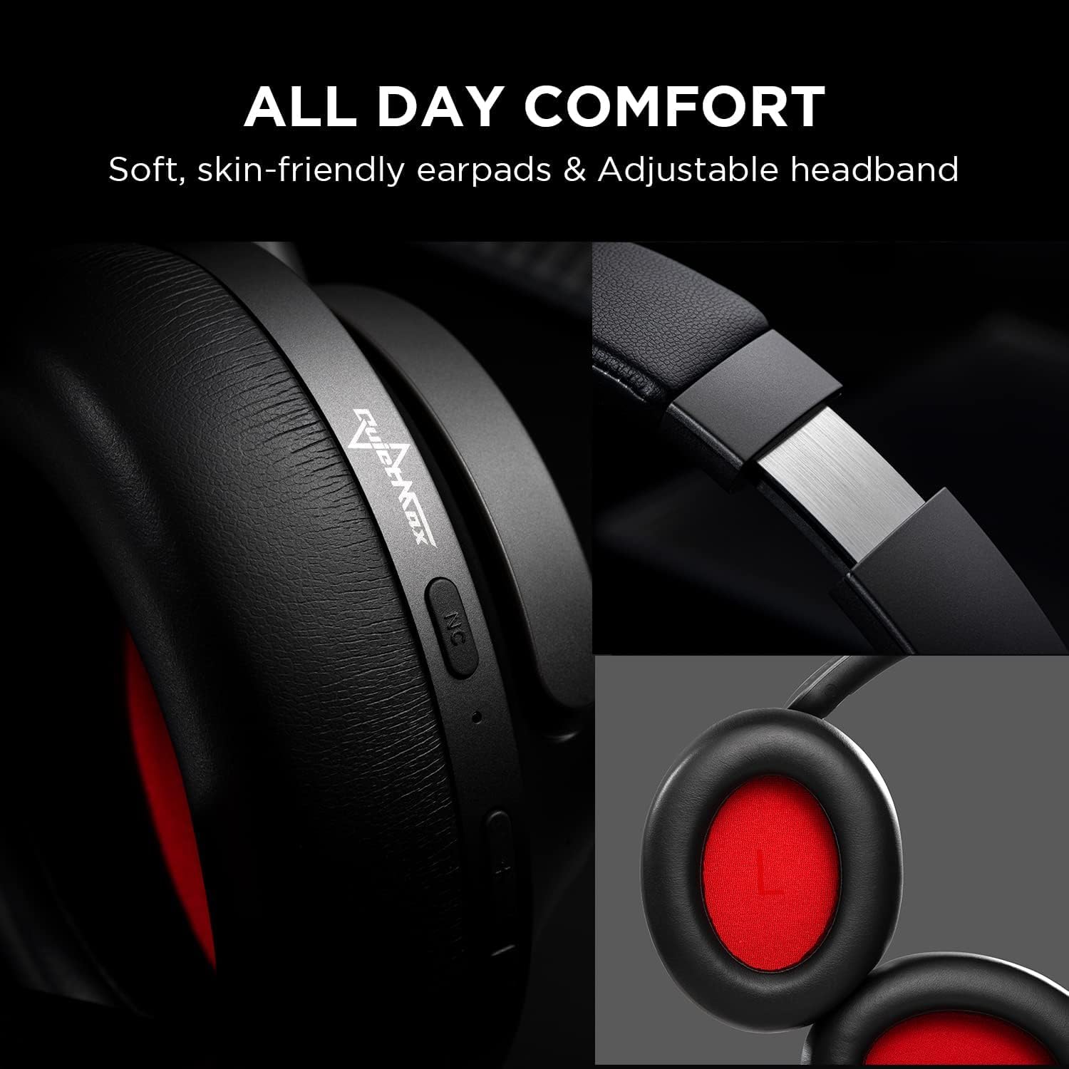 1MORE 1MORE SonoFlow Active Noise Cancelling Headphones: 70H Playtime, LDAC, Clear Calls & App EQ - Black - View 7 of 8
