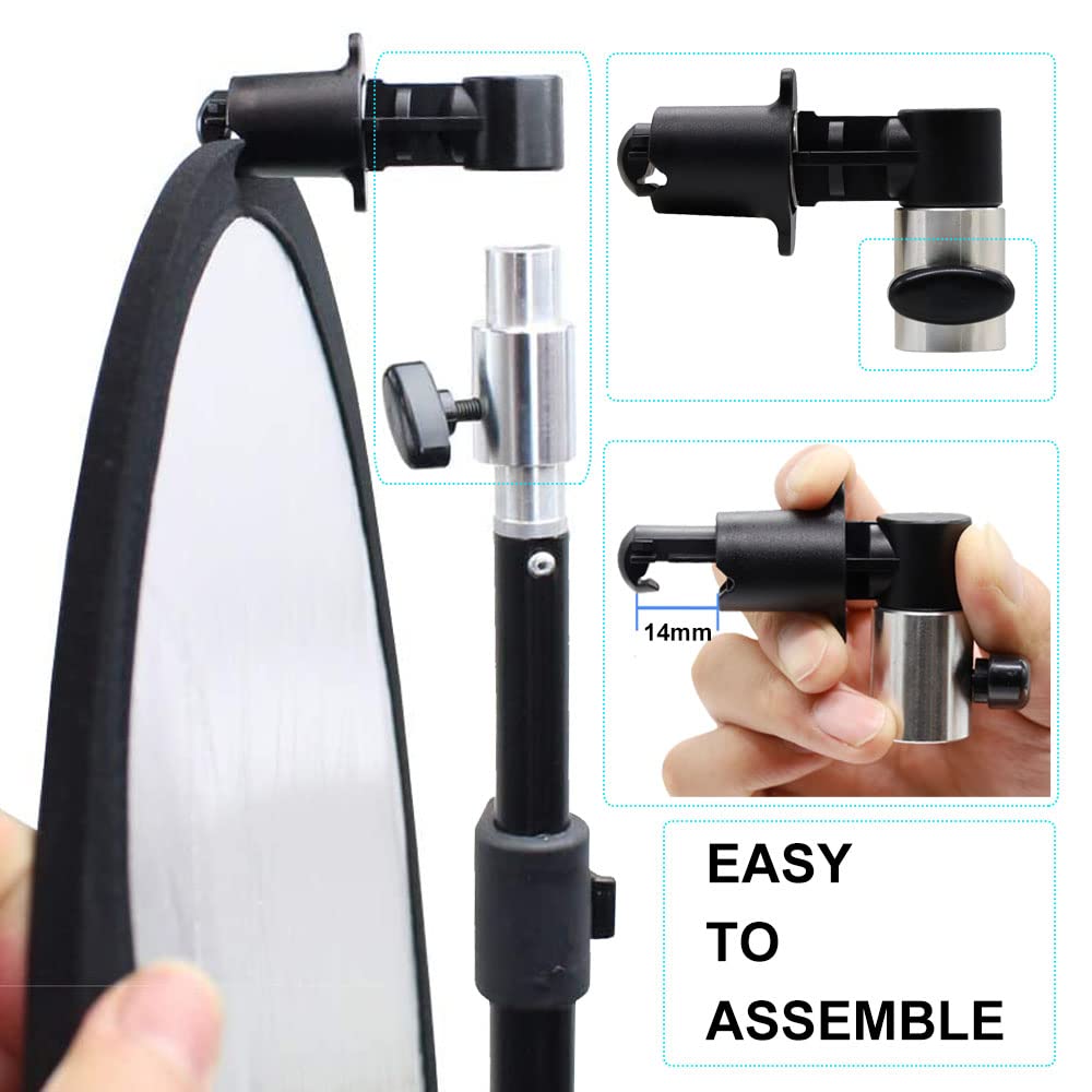 QQRASOAL Photography Light Reflector 5 in 1 Portable 60x90cm Oval Collapsible Multi Disc for Studio Camera Lighting and Diffuser - View 3 of 6