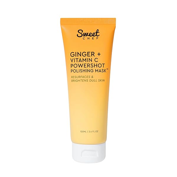 Sweet Chef Brighten Skin with Sweet Chef Ginger + Vitamin C Polishing Mask - Exfoliate Dark Spots & Uneven Tone with AHA & Maca