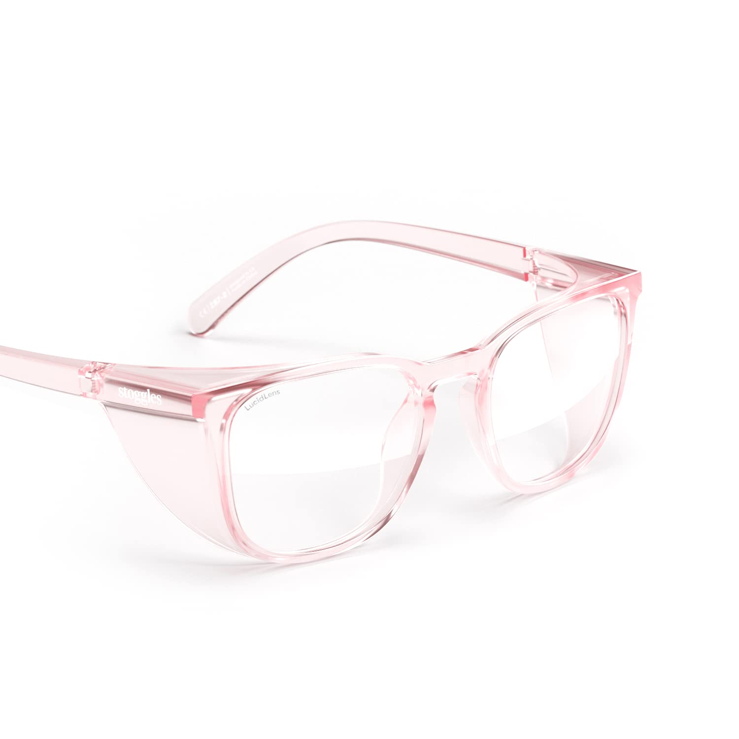 Stoggles Stoggles Square Z87.2 Certified Safety Glasses Small Fit Scratch Shatter Proof Blue Light UV Blocking Anti Fog Stylish Eyewear