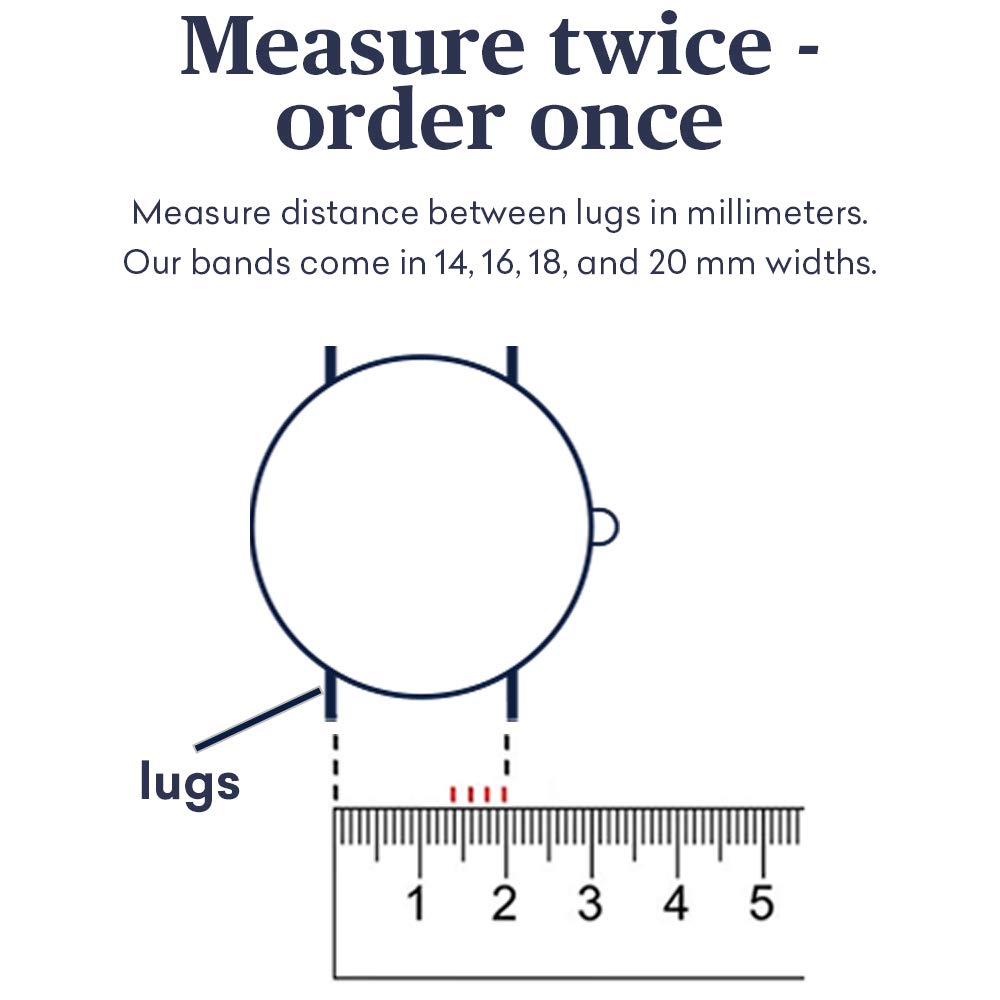 Wristology Wristology Navy Blue Leather Replacement Watch Band 16mm Quick Release Easy Change Strap for Men and Women 16-LB024 - View 3 of 6