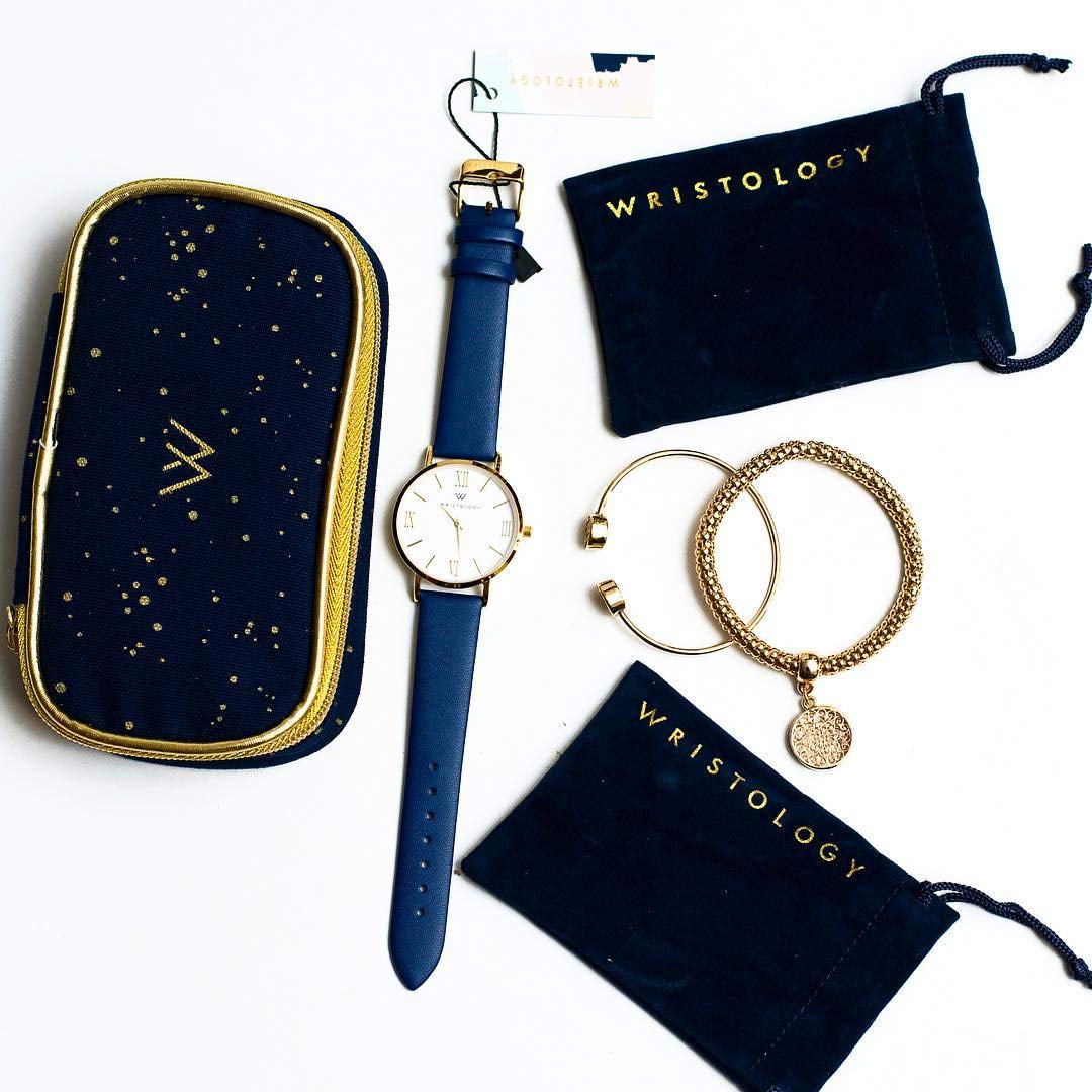 Wristology Wristology Navy Blue Leather Replacement Watch Band 16mm Quick Release Easy Change Strap for Men and Women 16-LB024 - View 6 of 6