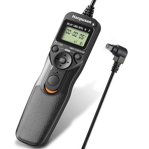 HANPUSEN Timer Remote Shutter Release for Canon EOS R5, 6D Mark II & More - Perfect Intervalometer for Photographers