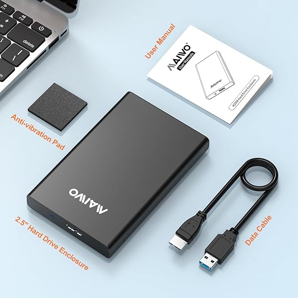MAIWO "MAIWO 2.5" SATA HDD/SSD Enclosure - USB 3.0, Tool-Free, Up to 6TB, 7mm/9.5mm Compatibility" - View 8 of 8