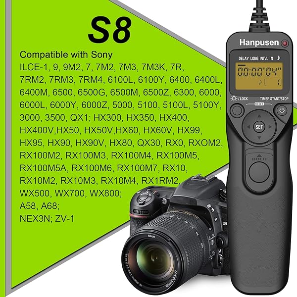 Hanpusen HANPUSEN Camera Timer Remote Shutter Release for Sony ILCE-1, 9, 7 Series - Perfect Intervalometer Accessory - View 7 of 9