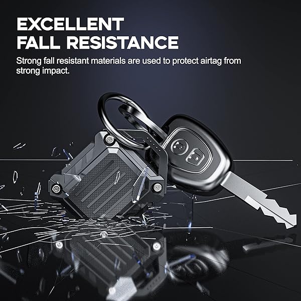 JEANUE Jeanue Waterproof Airtag Holder Keychain Case - Ultra-Durable 4-Pack for Keys, Dog Collars & Luggage - View 6 of 8