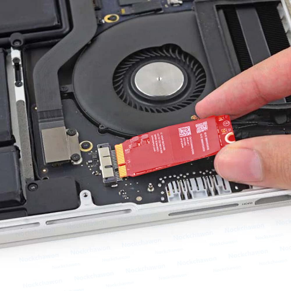 Nockchawon Airport Wireless Network Card Dual-Band 2.4G 5Ghz Gigabit WiFi Bluetooth 4.0 Replacement for MacBook Pro Retina A1502 A1398 A1347 - View 3 of 4