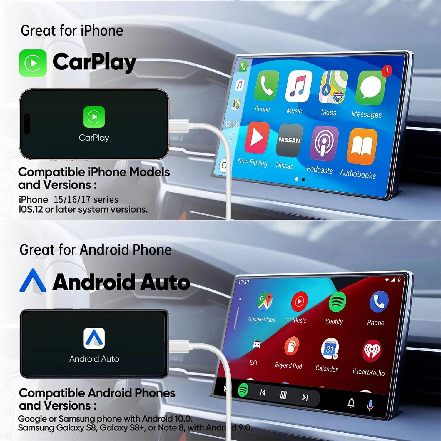 ZeroneTeck Car Carplay Cable for iPhone 15 16 USB A to C Charger 6FT High Speed Data Transfer Cable for MacBook iPad Pro Air 10th Gen White - View 5 of 8