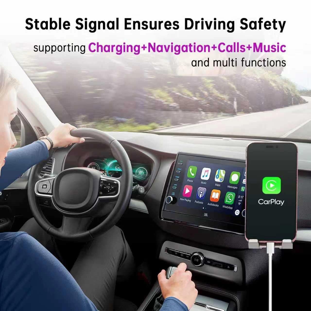 ZeroneTeck Car Carplay Cable for iPhone 15 16 USB A to C Charger 6FT High Speed Data Transfer Cable for MacBook iPad Pro Air 10th Gen White - View 6 of 8