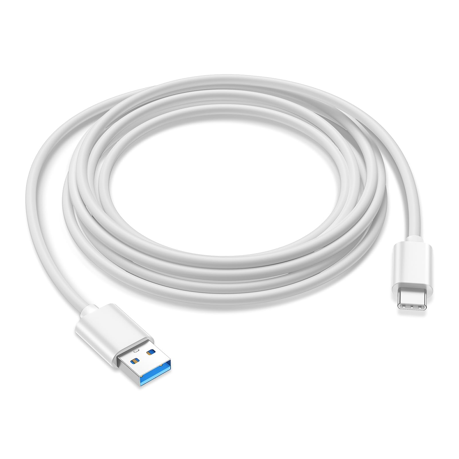 ZeroneTeck Car Carplay Cable for iPhone 15 16 USB A to C Charger 6FT High Speed Data Transfer Cable for MacBook iPad Pro Air 10th Gen White