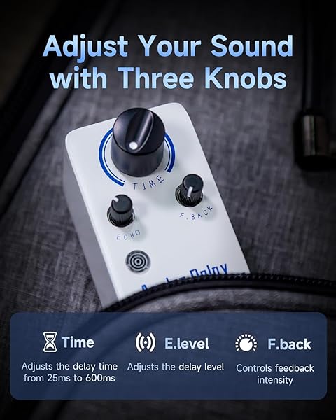 FLAMMA FLAMMA FC17 Analog Delay Pedal: Vintage Effects for Electric Guitar | True Bypass - View 4 of 9