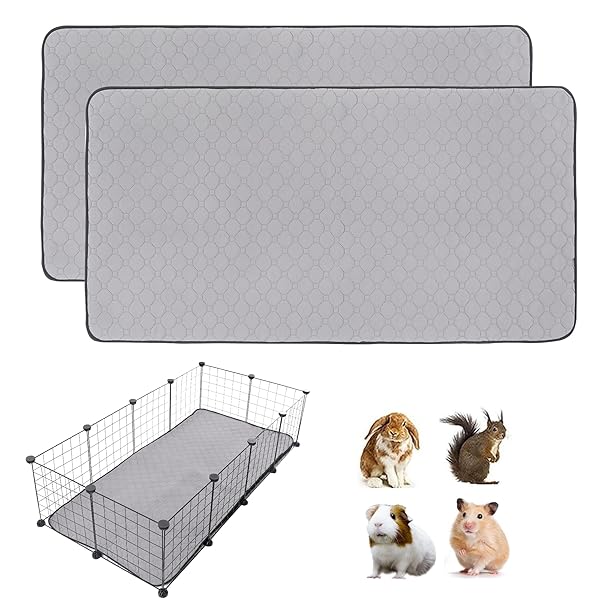 LWYMX LWYMX Guinea Pig Bedding Washable Pee Pads 2 Pack Fleece Cage Liners for Comfortable and Clean Living Environment