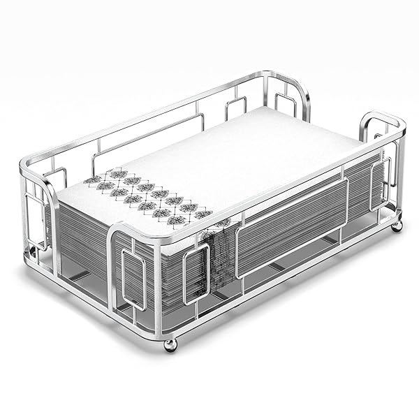LEVIMETREE LEVIMETREE Silver Guest Napkin Tray Versatile Hand Towel Dispenser for Bathroom Paper Towel Holder for Guest Bathrooms