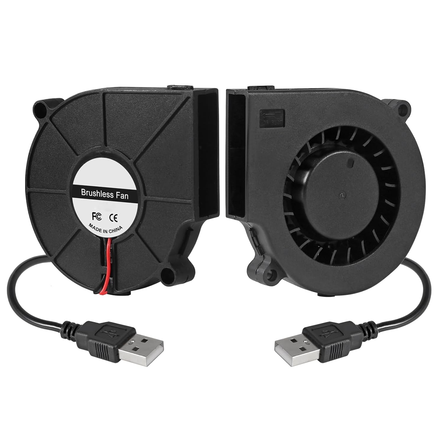 2Pcs 7530 75x30mm DC 12V Brushless Cooling Fan Replacement for DIY PC Computer Case USB