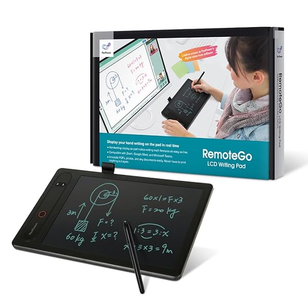 PenPower PenPower RemoteGo LCD Writing Pad: Annotate PDFs, Record Screen & Recognize Math Formulas Effortlessly