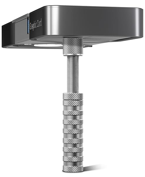 Ausvrkkit GPU Support Bracket 2.75-4.52 Inch Non-Slip GPU Holder Prevents Graphics Card Sag Silver