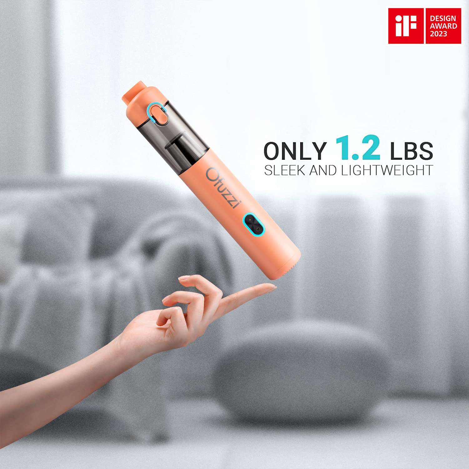 Ofuzzi Ofuzzi Day H8 Apex Cordless Handheld Vacuum Cleaner Lightweight Powerful Suction for Pet Home and Narrow Spaces 30 Mins Runtime Orange - View 2 of 8