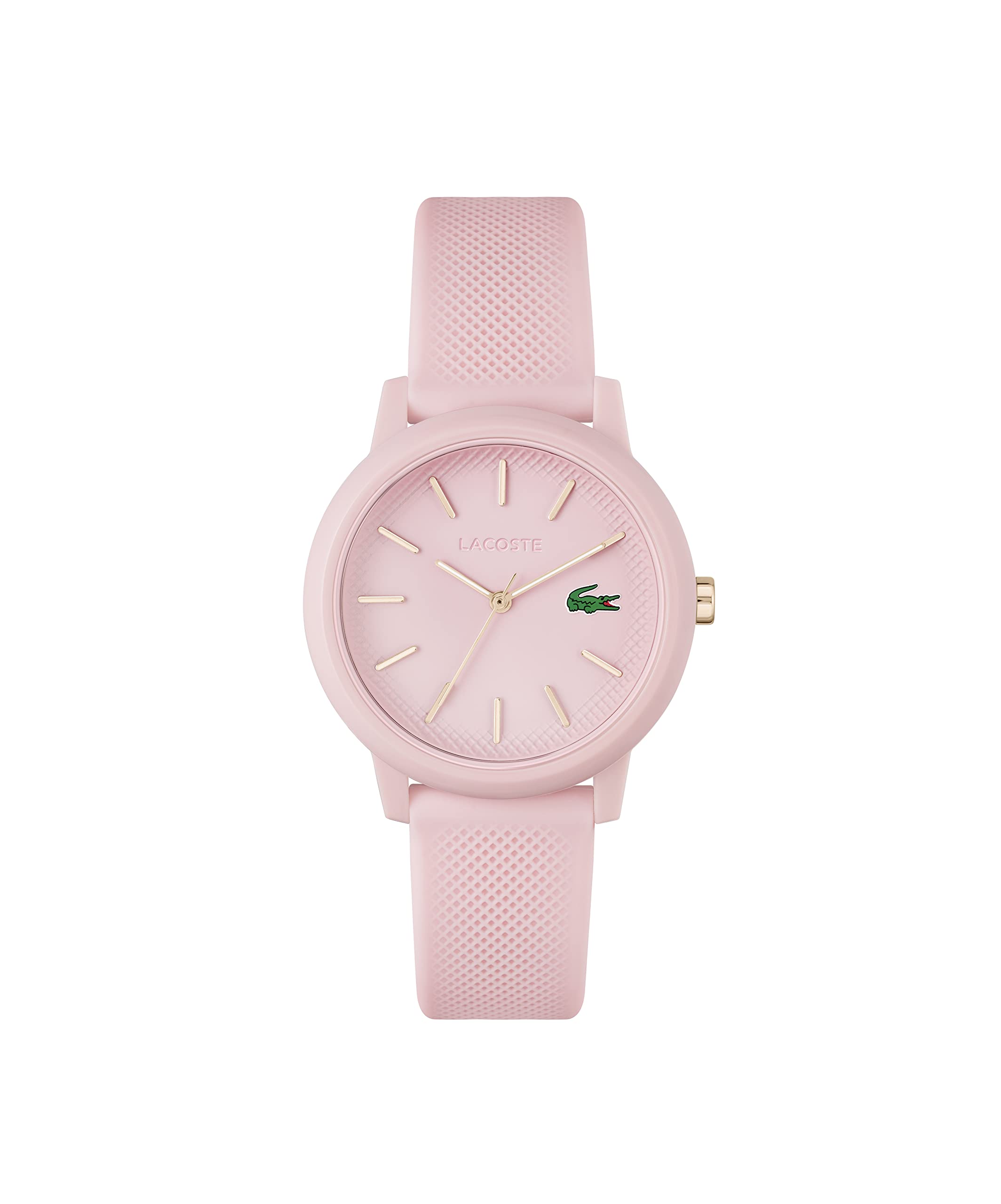 Lacoste 12.12 Women's Pink Quartz Watch with Plastic and Silicone Strap