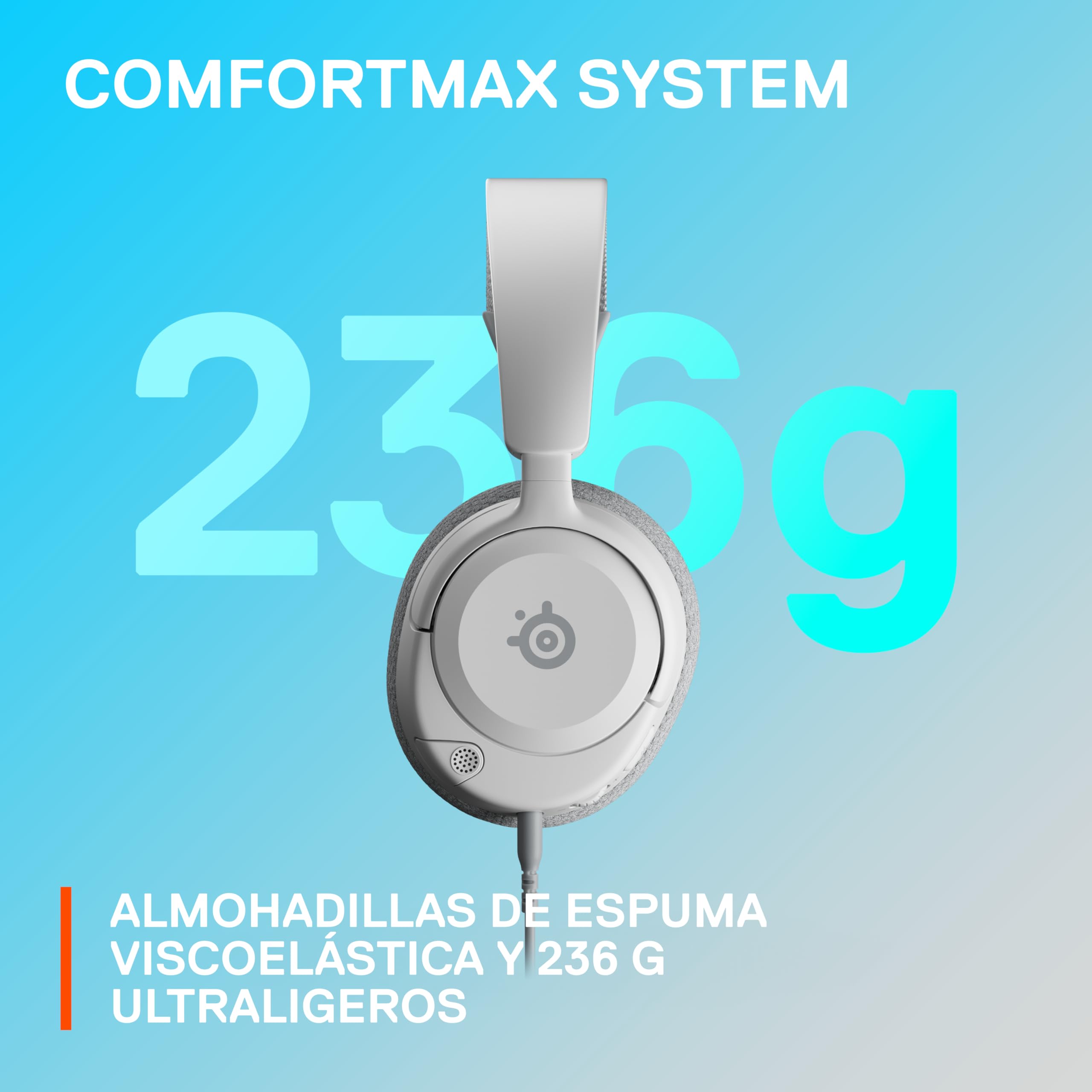 SteelSeries SteelSeries Arctis Nova 1P Gaming Headset with Hi-Fi Drivers 360 Spatial Audio Lightweight Noise Cancelling Mic for PS5 PS4 PC Xbox Switch White - View 3 of 8