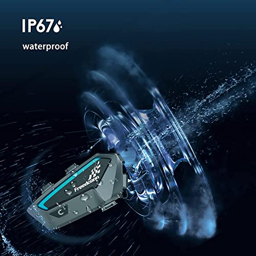 FreedConn FreedConn FX 10 Motorcycle Bluetooth Headset: Noise-Canceling, Music Sharing & FM Radio - Universal Intercom for Riders - View 10 of 11