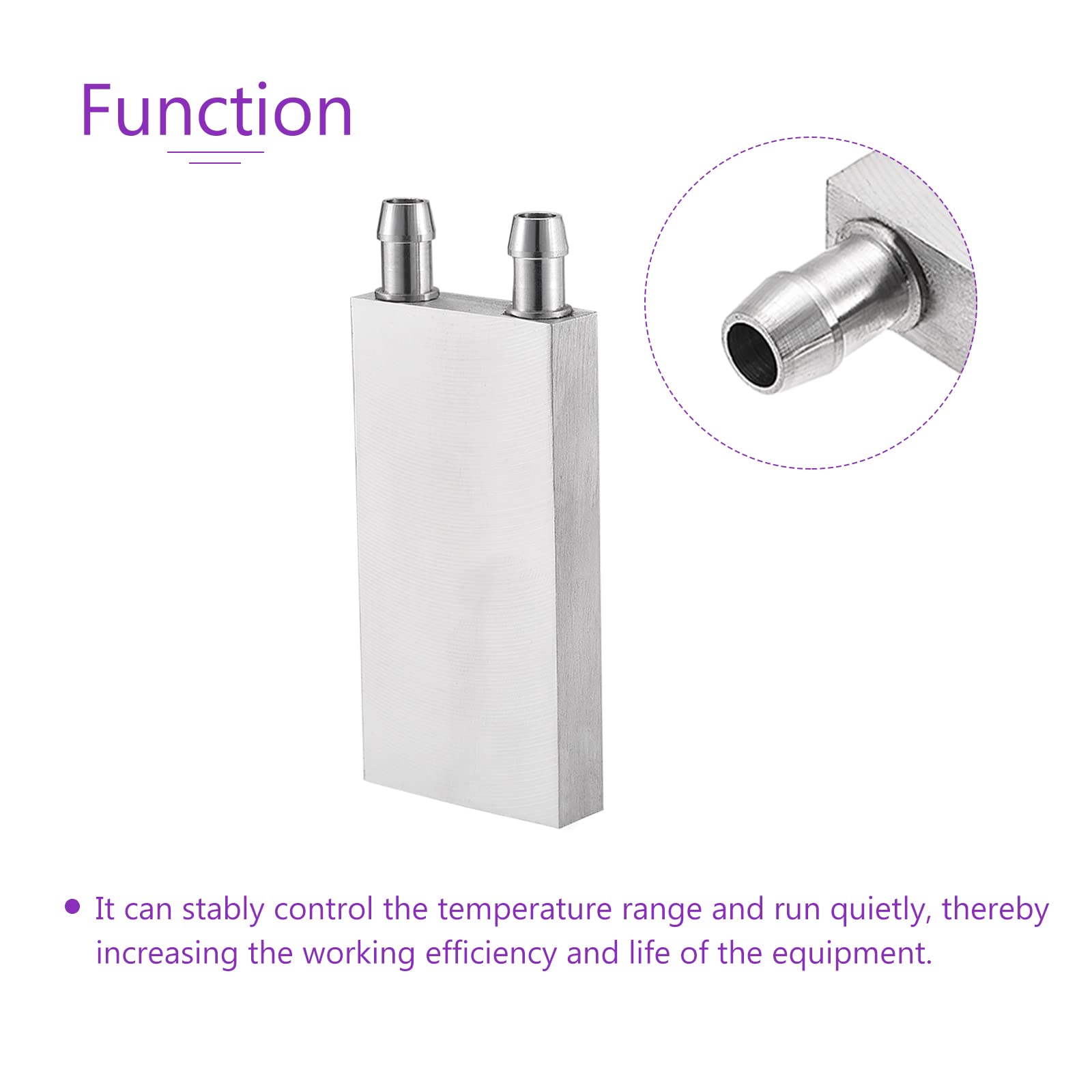 DMiotech DMiotech 1 Pack Aluminum Water Block 40 x 80 x 12mm Polished Radiator for PC Cooling System - View 4 of 5