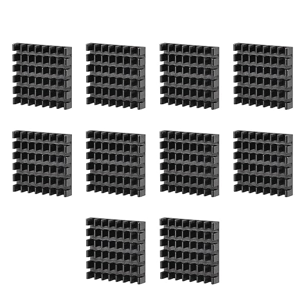 DMiotech DMiotech 10 Pack Aluminum Alloy Radiator 25x25x5mm Electronic Cooler for MOS and IC Chips