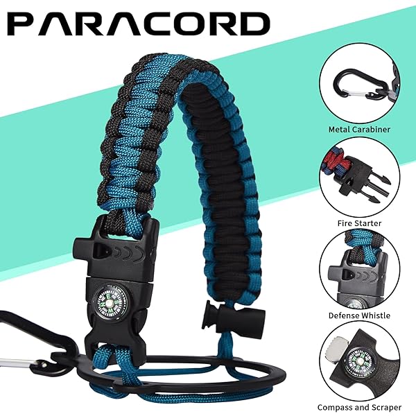 DIGJUPER 40oz Vacuum Insulated Water Bottle with Straw and Spout Lids Paracord Handle and Shoulder Carrier Bag Stainless Steel Thermo Hydro Flask - View 8 of 10