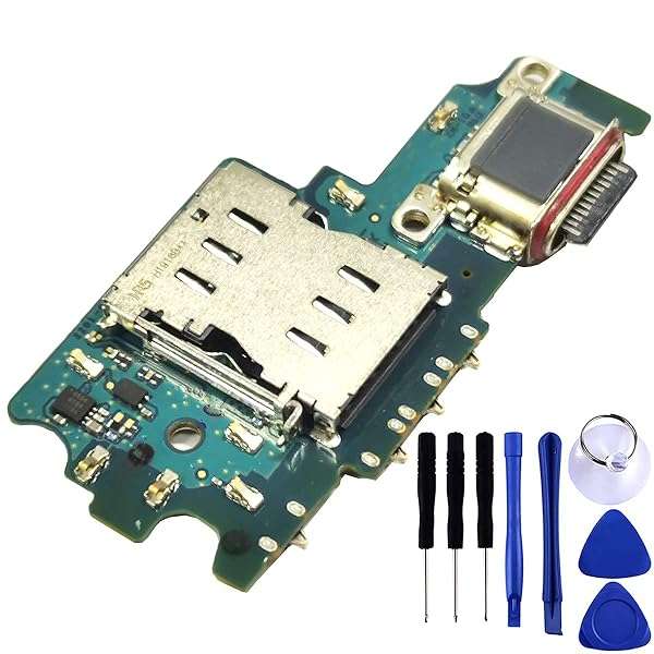 Generic Galaxy S21 FE 5G USB Charging Port Flex Cable Replacement - SM-G990U Type C Repair Kit with Tools