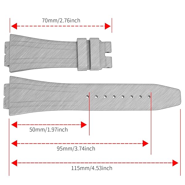 Korlexchi MOD Kit Fluororubber Strap for Casio G-Shock GM2100 - Orange Rubber Watchband with Silver Buckle & Tool - View 4 of 9