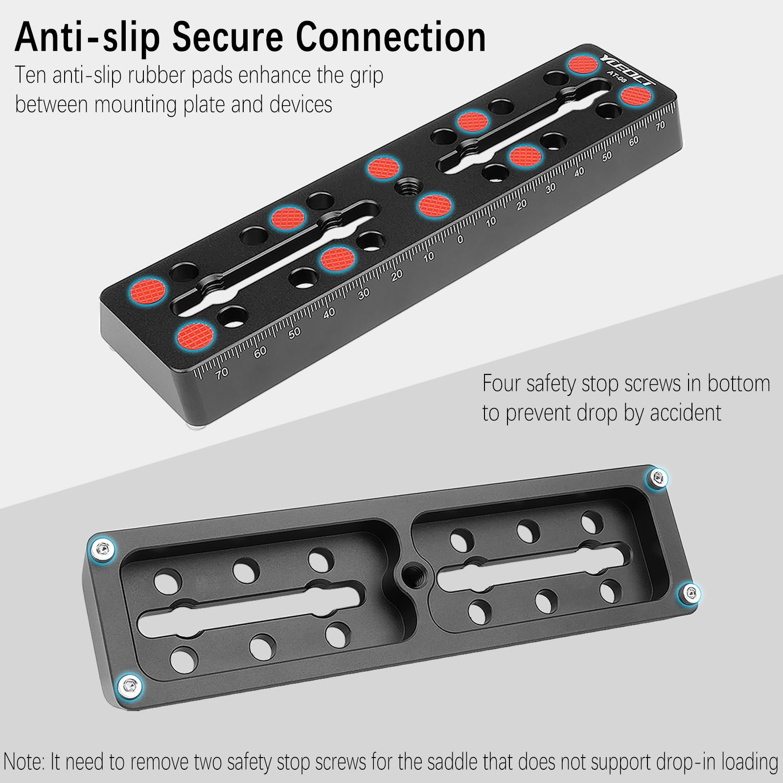 Yueoct YUEOCT 160mm Telescope Rail Bar Vixen Style Dovetail Mounting Plate with Camera Screw for Astrophotography and Telescope Mounting - View 5 of 7
