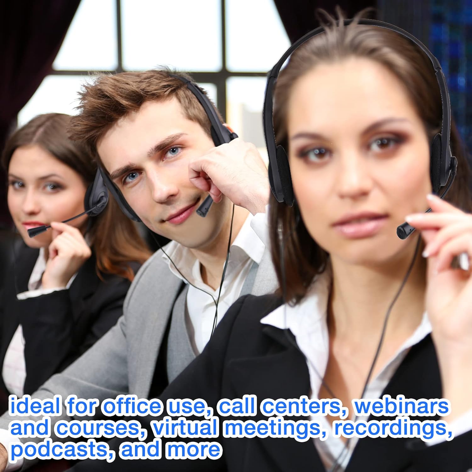 Yunsailing Yunsailing 30 Pack Classroom Headphones with Microphone Lightweight Adjustable Earphones for Kids School Use 3.5 mm Jack Bulk Set - View 5 of 6