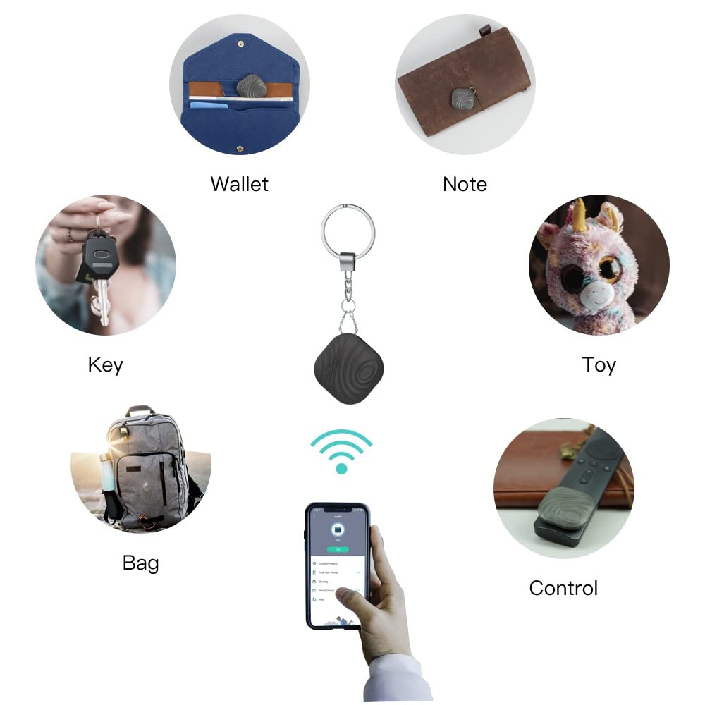 Nutale Nutale Key Finder 4-Pack Bluetooth Tracker for Keys Pets Wallets Backpacks and Tablets Compatible with iOS and Android - View 3 of 9