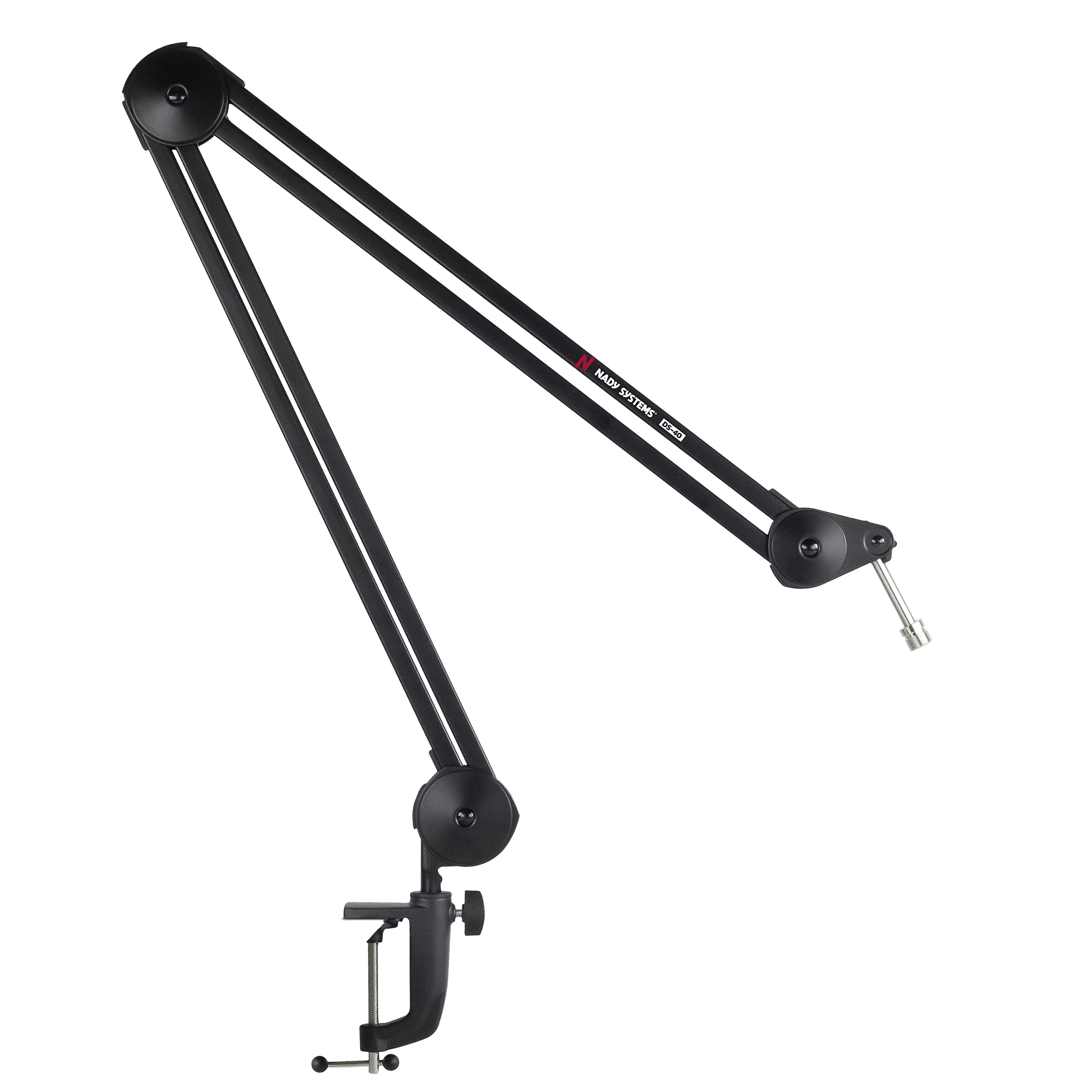 Nady 40 Inch Stainless Steel Surface Mountable Angle Adjustable Boom Arm with Self Locking Disk Joints