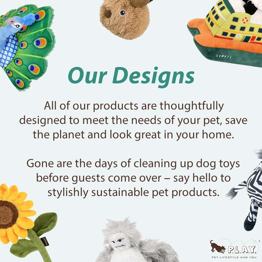 P.L.A.Y. PET LIFESTYLE AND YOU PL.A.Y Cute Plush Dog Toy Statue of Liberty Durable Squeaker for Puppies Small Medium Large Dogs Machine Washable Recycled Materials - View 4 of 4