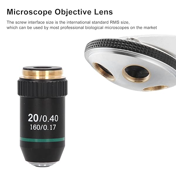 YWBL-WH 20X Brass Achromatic Objective Lens for Biological Microscopes - 20mm Thread Telescope Accessory - View 5 of 10