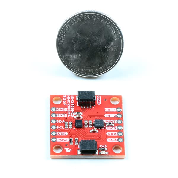 SparkFun SparkFun 9DoF IMU Breakout ISM330DHCX MMC5983MA 3D Digital Accelerometer Gyroscope Triple Axis Magnetometer 6DoF IMU Supply Voltage 1.71V to 3.6V - View 5 of 7