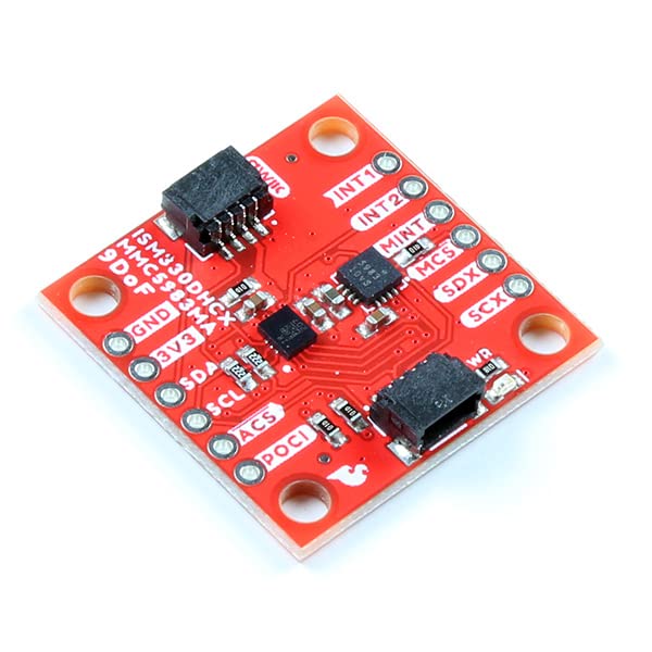 SparkFun 9DoF IMU Breakout ISM330DHCX MMC5983MA 3D Digital Accelerometer Gyroscope Triple Axis Magnetometer 6DoF IMU Supply Voltage 1.71V to 3.6V