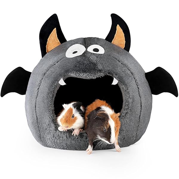 ONEJU ONEJU Bat Shape Guinea Pig Bed and Hideout for Small Pets Rabbit Bunny Hamster Chinchilla Cage Accessories